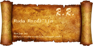Ruda Rozália névjegykártya