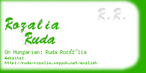 rozalia ruda business card